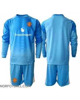 Billige Fotballdrakt Manchester United Keeper Replika Hjemmedraktsett Barn 2025-26 Langermet (med bukser)